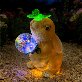 Hogni bunny yard art lights up spaces for outdoor gatherings