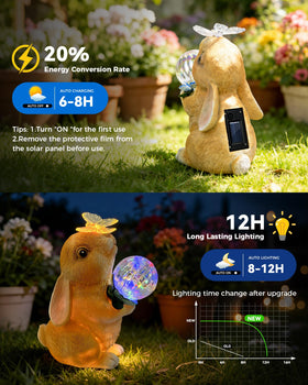 Hogni waterproof rabbit decor withstands rain, snow, and frost