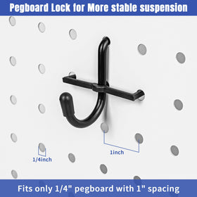 Hogurity heavy-duty steel hooks resist corrosion for long-lasting use.
