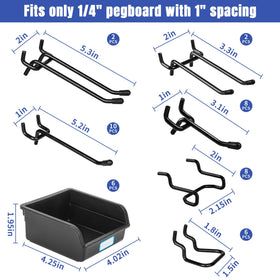 Hogurity peg lock system holds pegs firmly in place on the board.