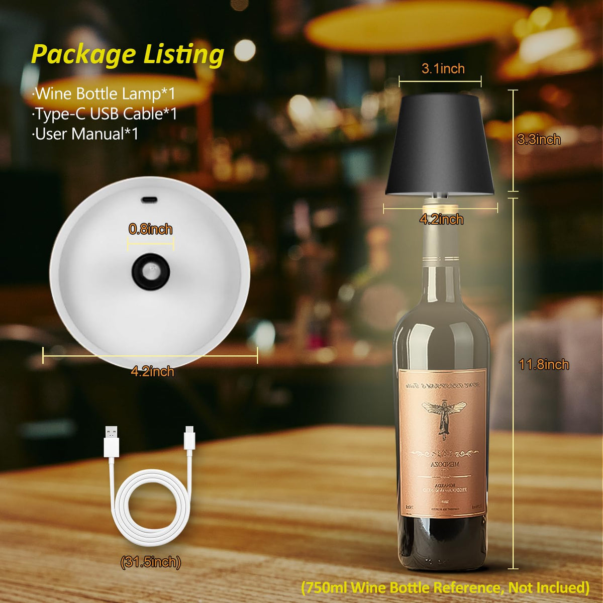 Hoide bottle lamp makes a thoughtful gift for wine lovers and hosts.