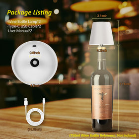 Hoide bottle lamp pack-two offer convenient two-pack lighting