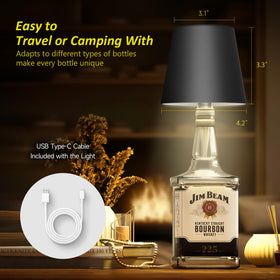 Hoide bottle lamp portable design lets you place it anywhere indoors or outdoors.