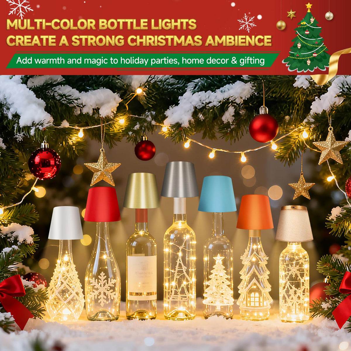 Hoide bottle lamp three-tone dimming in warm natural and cool light
