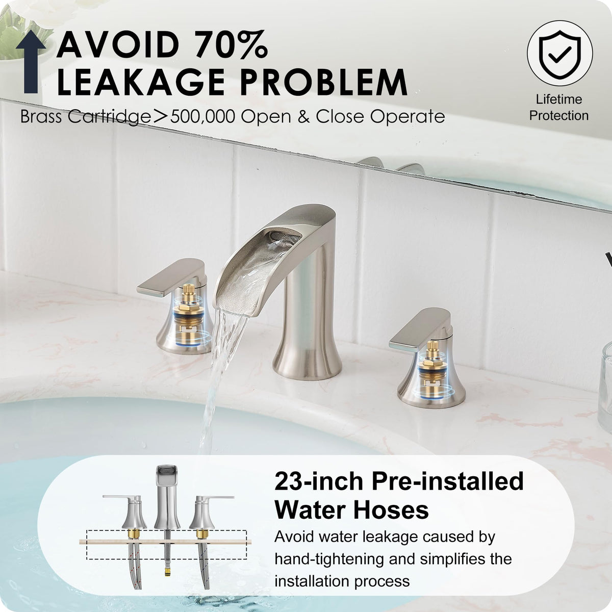 HOIGY faucet with 3-layer filter spout reduces impurities during use