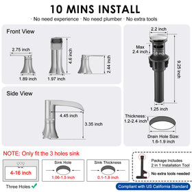HOIGY water-saving faucet delivers 1.2 GPM at 60 psi