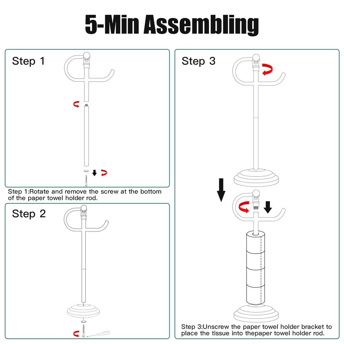 Hoimpro durable bathroom hardware rack with corrosion-resistant finish.