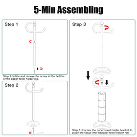 Hoimpro durable bathroom hardware rack with corrosion-resistant finish.