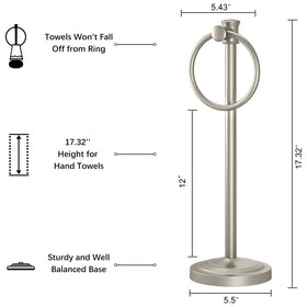 Hoimpro modern towel holder complements bathroom or kitchen decor.