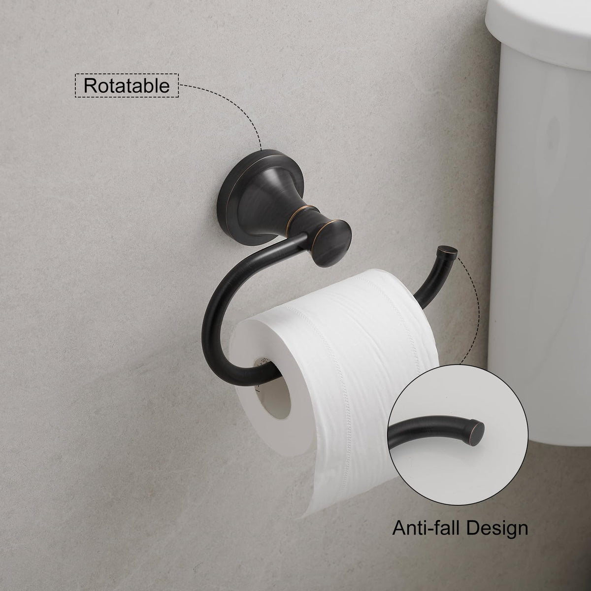 Hoimpro oil rubbed bronze double bathroom set complements cohesive décor.