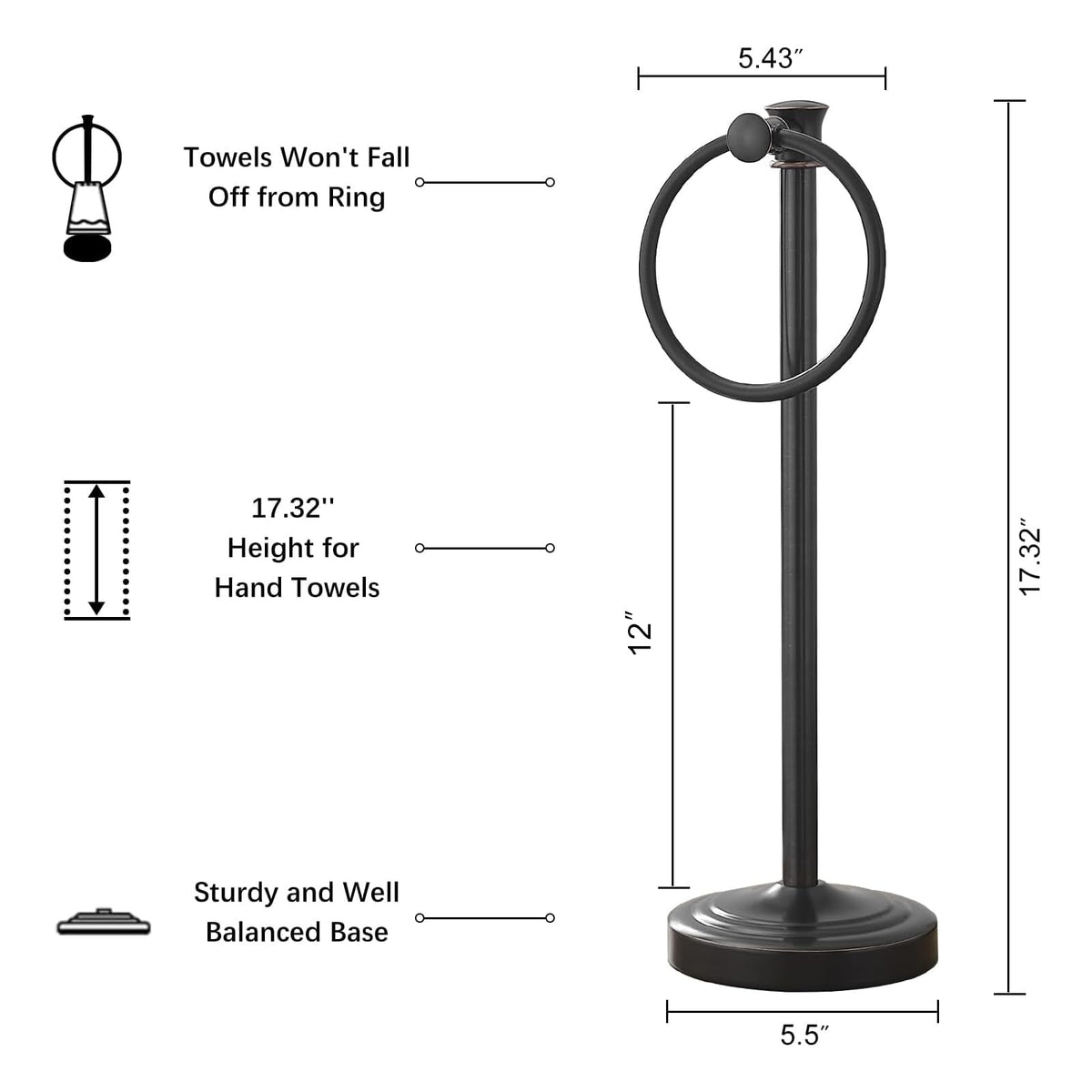 Hoimpro oil rubbed bronze finish adds a warm, classic look.