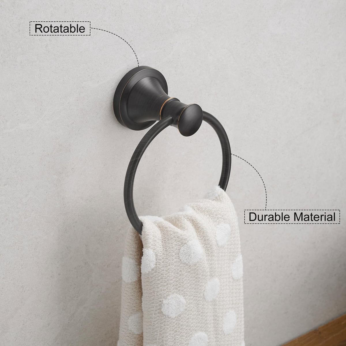 Hoimpro oil rubbed bronze wall mount hardware keeps fixtures secure.