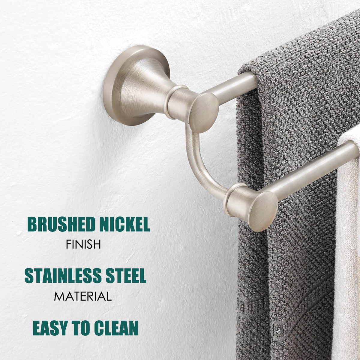Hoimpro brushed nickel finish close-up shows durability and resistance