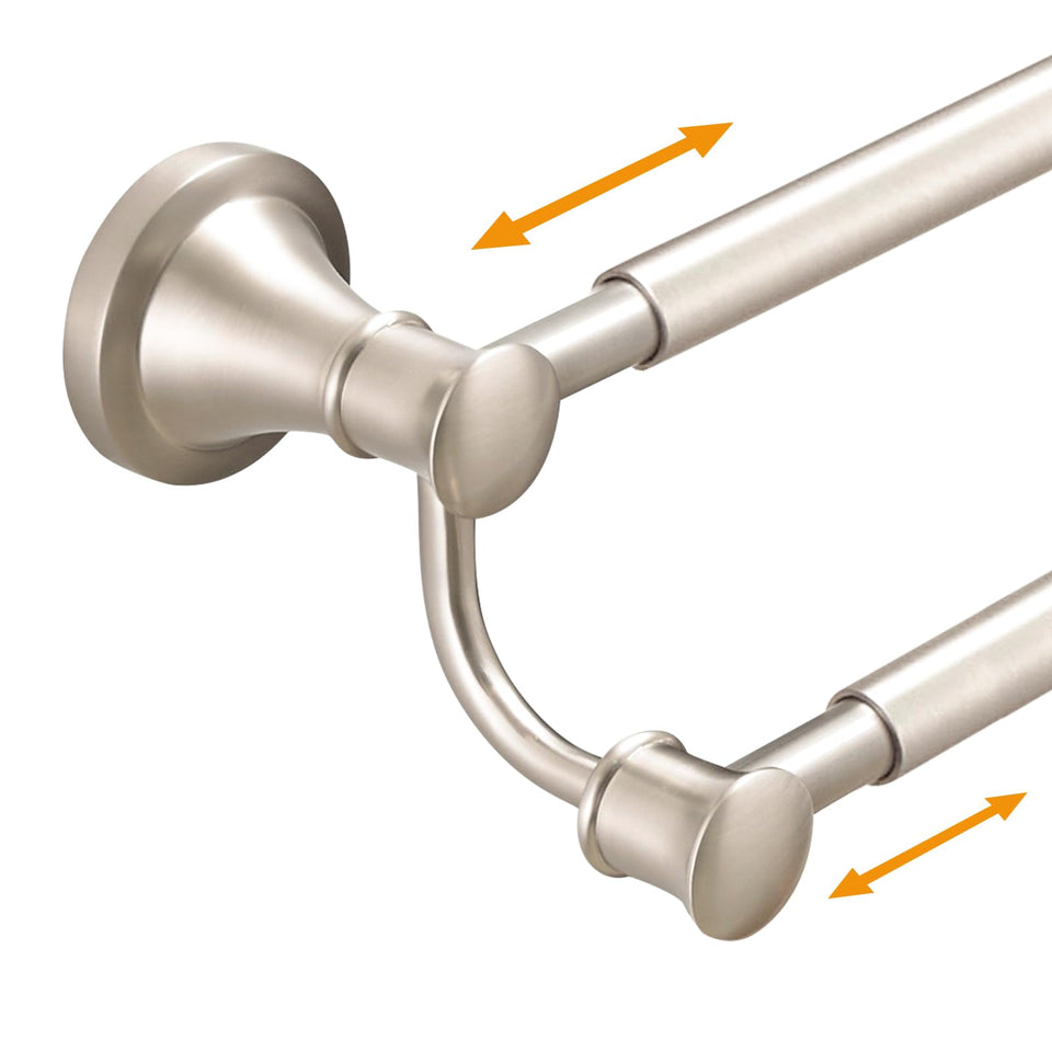 Hoimpro towel bar extended to 27 inches for versatile bathroom storage