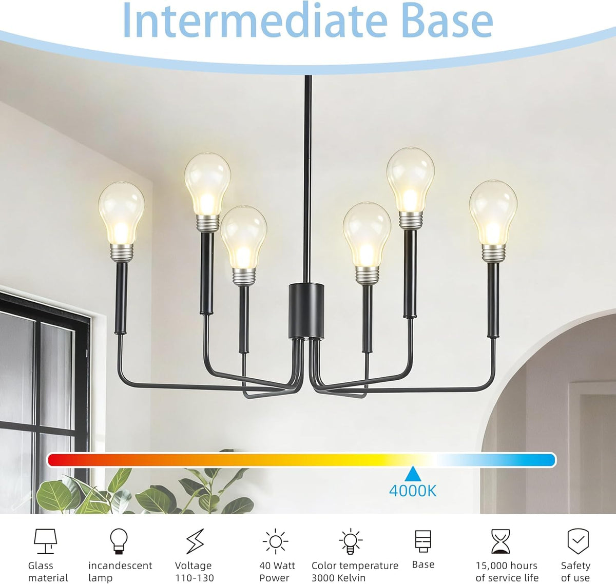 Hoimuv amber bulbs 4-pack ideal for living room ambience