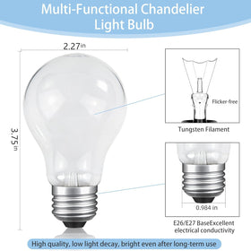 Hoimuv rough-service 40W bulb delivers reliable brightness for demanding fixtures.