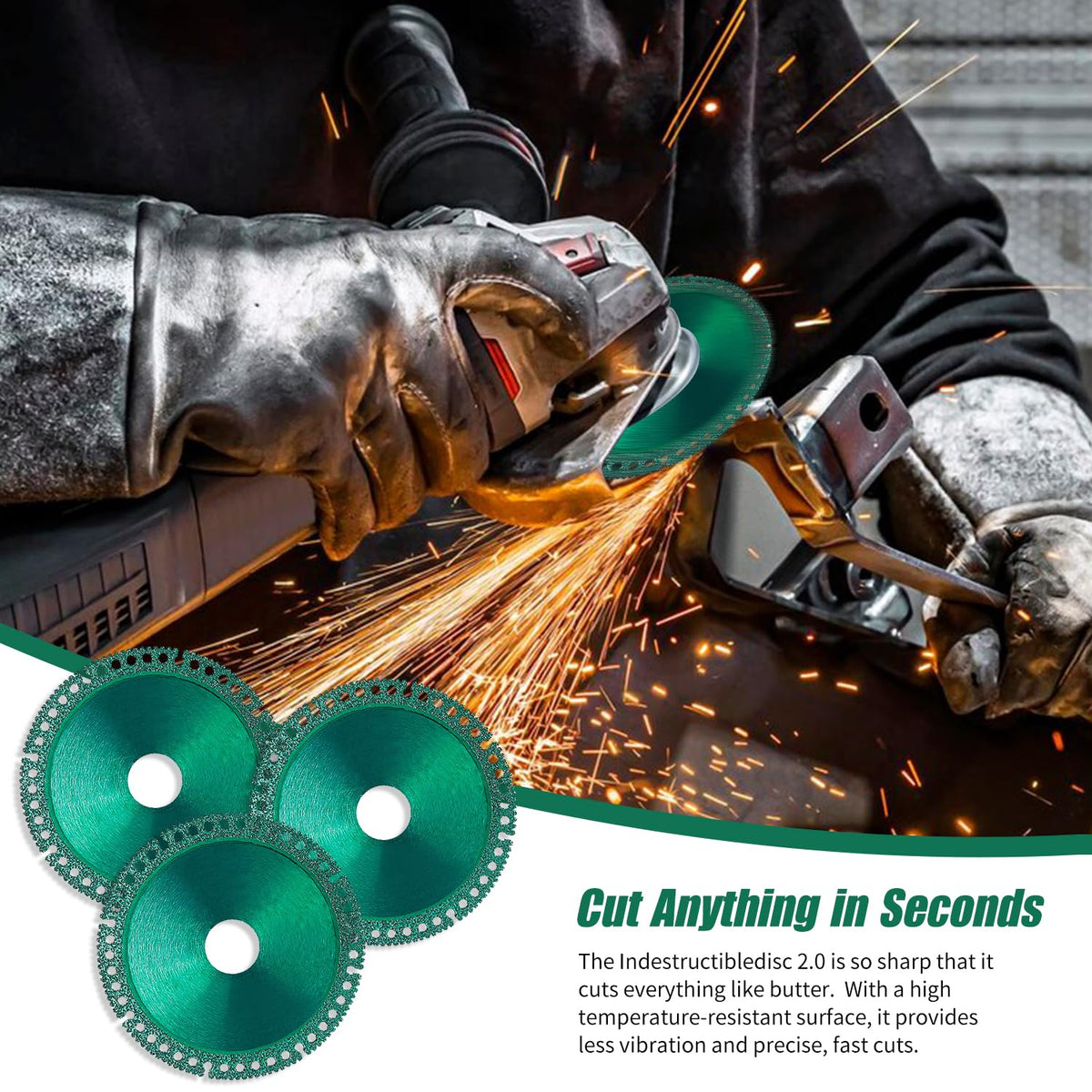 Hoiuter Indestructible Disc 2.0 angle grinder setup ready for fast cuts.