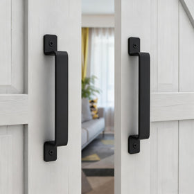 HOJLKLD barn door handle pair for coordinated hardware on furniture