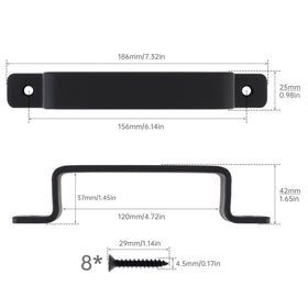 HOJLKLD gate pull with black coating for outdoor durability