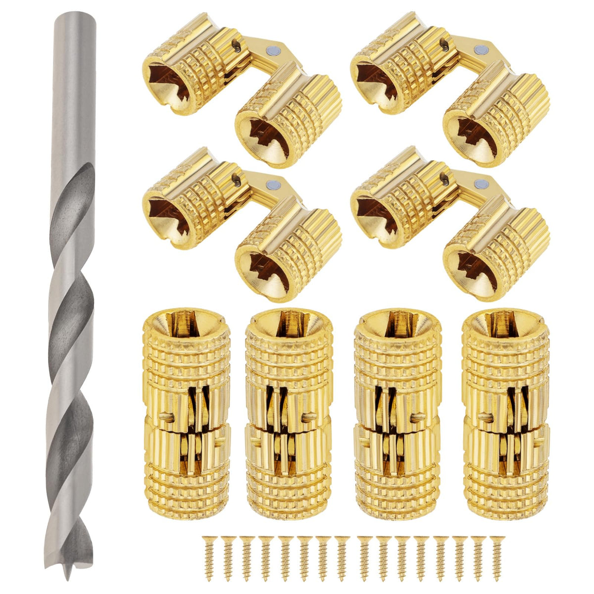 HOJLKLD hidden brass barrel hinge kit for small jewelry boxes with concealed mounting
