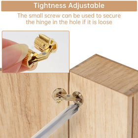 Gold-tone HOJLKLD hinges ideal for delicate jewelry boxes