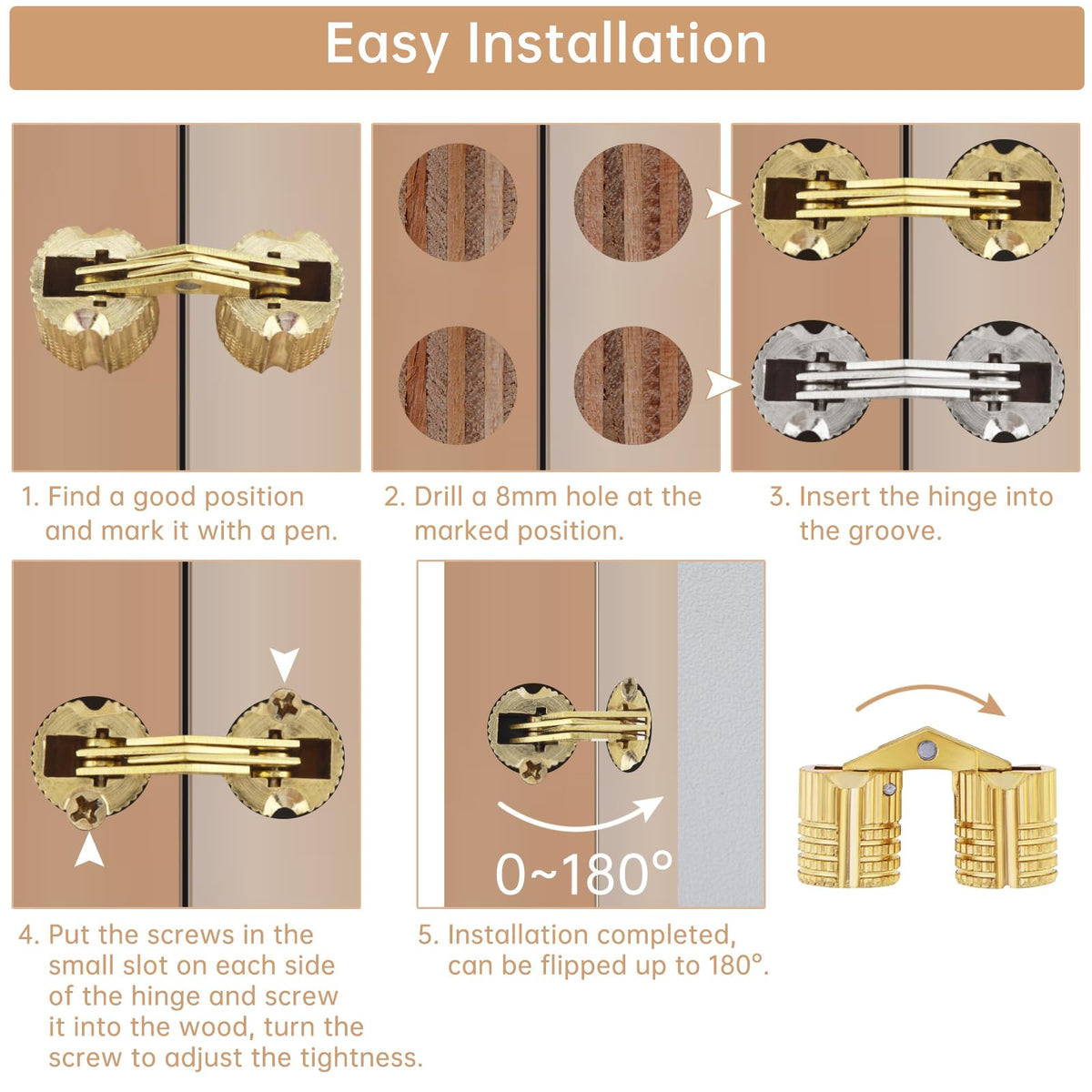 Concealed hardware aligns with clean lid edge on a wooden box