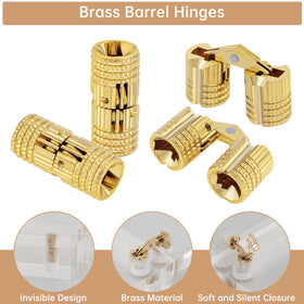 Rust-resistant brass hinges suitable for lightweight craft projects