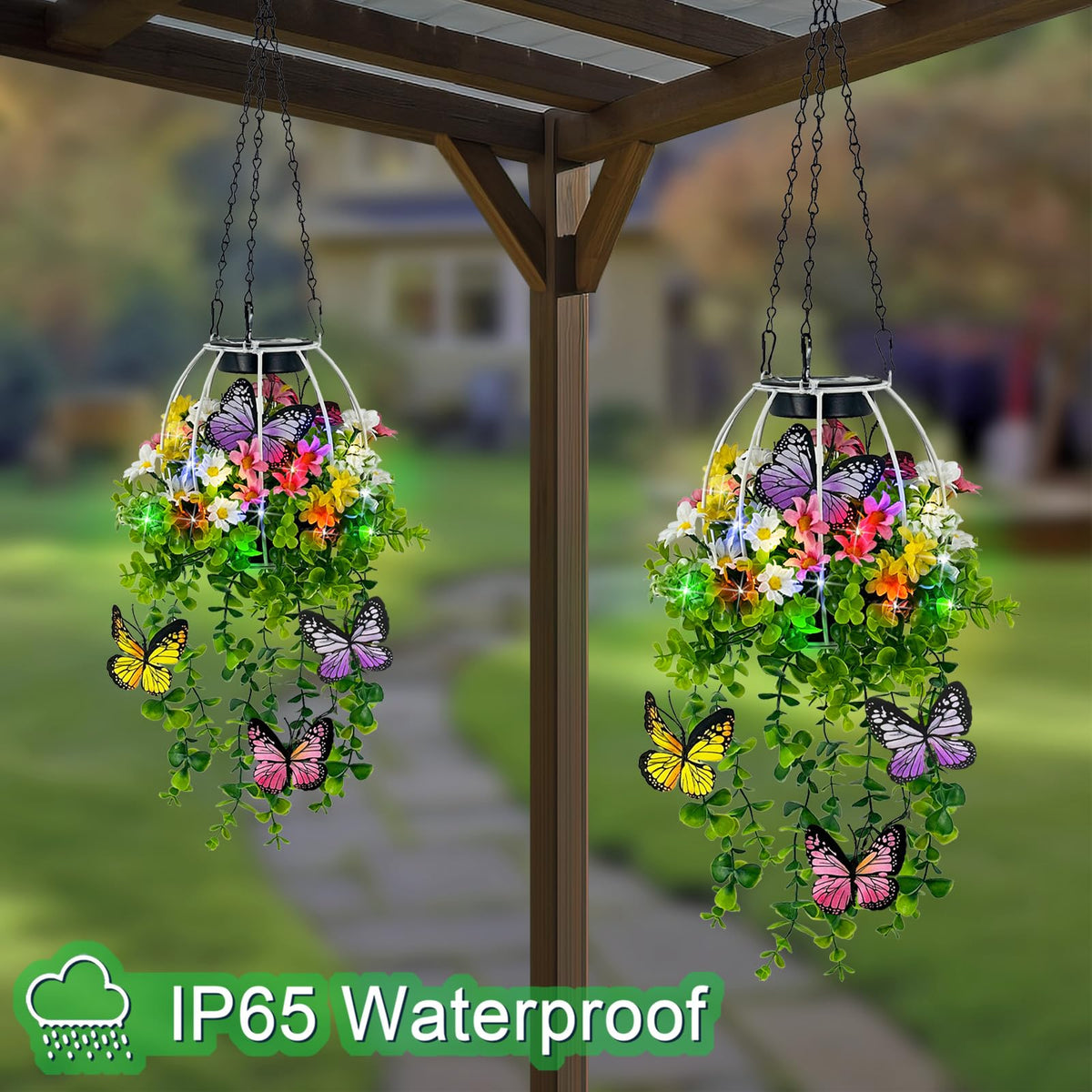 Hokfirm garden lantern waterproof all-season design for outdoor decor.
