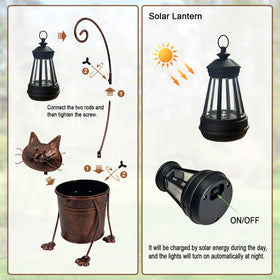 Garden pot with solar light by Hokfirm brightens evenings without wiring