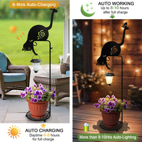 Hokfirm metal outdoor lamp withstands rain and snow for year round use.