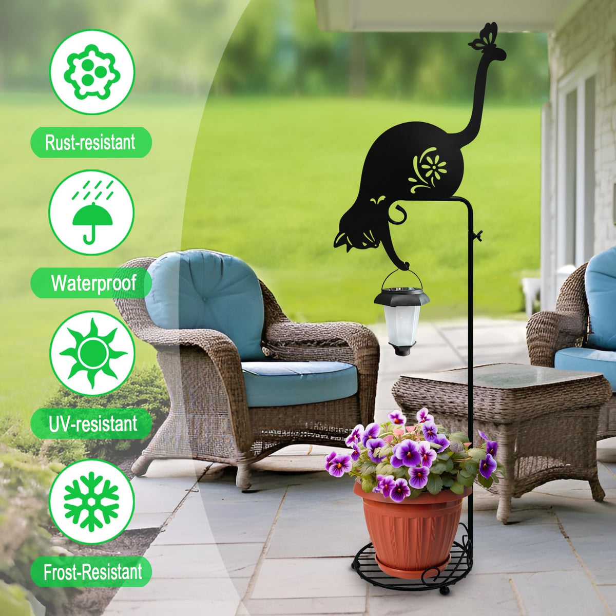 Hokfirm outdoor solar lantern lights up garden paths with eco friendly ambiance.
