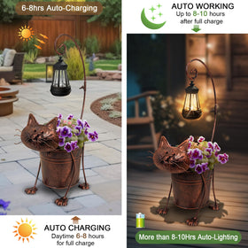 Hokfirm waterproof solar lantern for outdoor lighting and plant pots