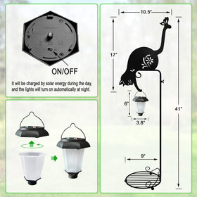 Hokfirm waterproof design protects the lantern in all seasons.