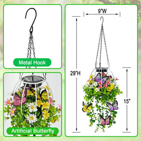 Hokfirm yard decor solar lights offer maintenance-free illumination.