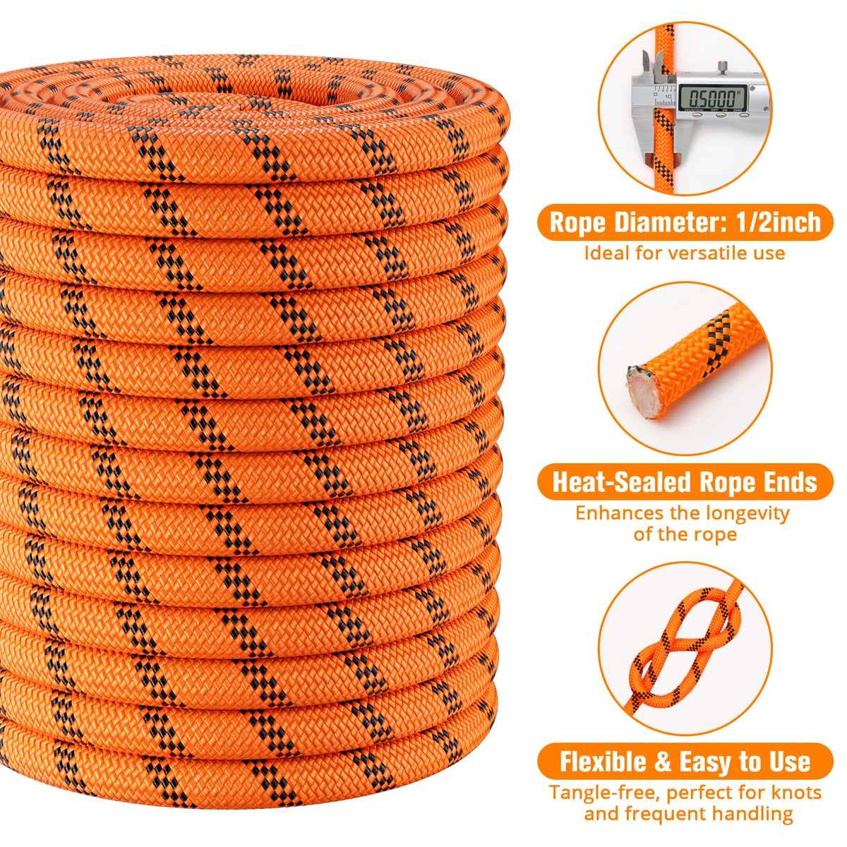 HOKINETY high-strength polyester material suitable for tree work and camping.