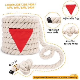 HOKINETY Rope ends with pre-tied knots for secure play.
