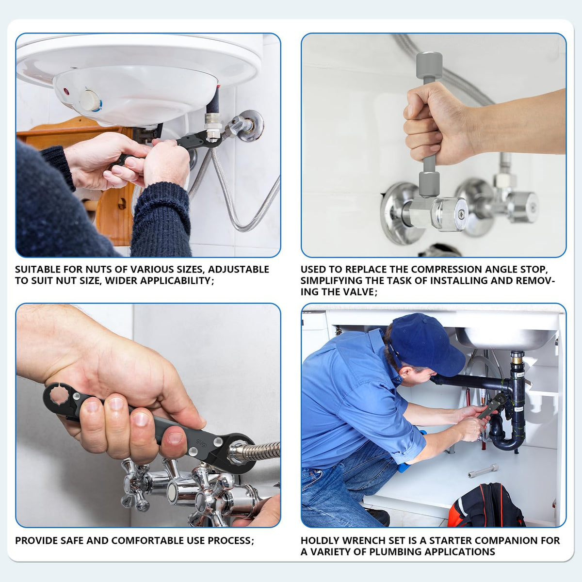 Holdly corrosion-resistant finish withstands humidity in job sites.