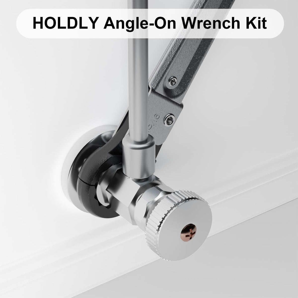 Holdly angle stop wrench kit demonstrates one-half inch MPT compatibility for versatile connections.
