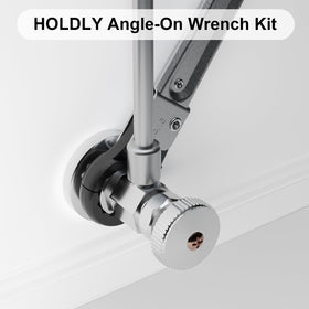 Holdly angle stop wrench kit demonstrates one-half inch MPT compatibility for versatile connections.