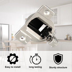 Holdly hinge with adjustable fit tolerances for versatile door setups.