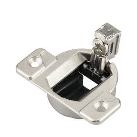 Holdly hinge closeup shows nickel plating for durability and smooth operation.