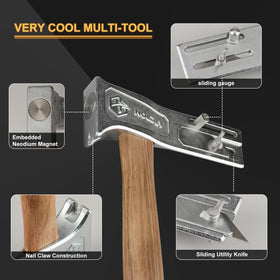 Holdly Roofing Hammer ash wood handle provides comfortable shock absorption during long sessions