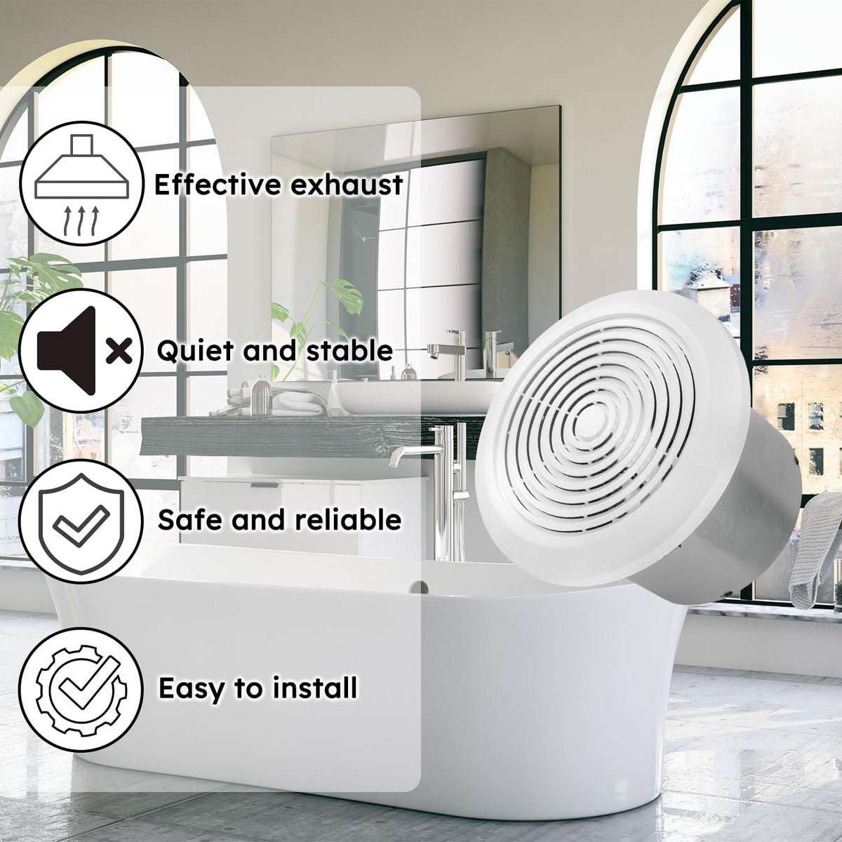 Holdly V2262-50 used in laundry area for compact exhaust solution