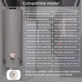 Holdly compatibility chart with Rheem Ruud Bradford White models