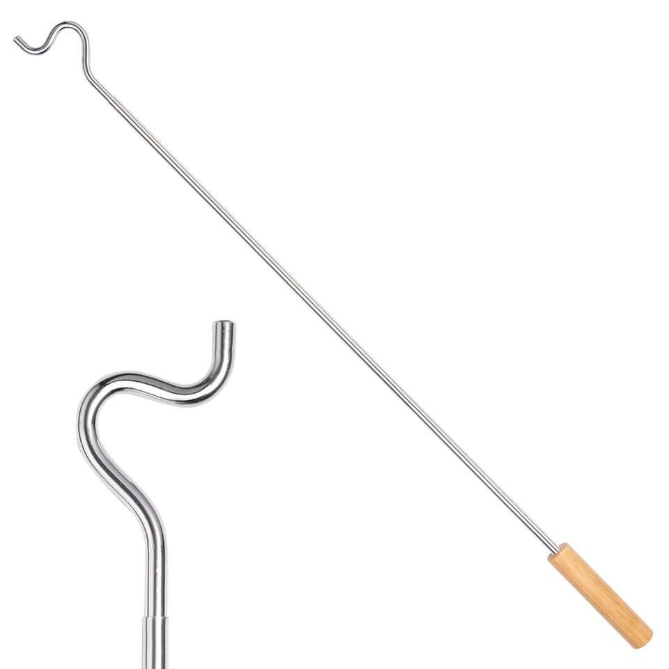 HOLDN STORAGE closet reacher pole with hook reaching high garments safely