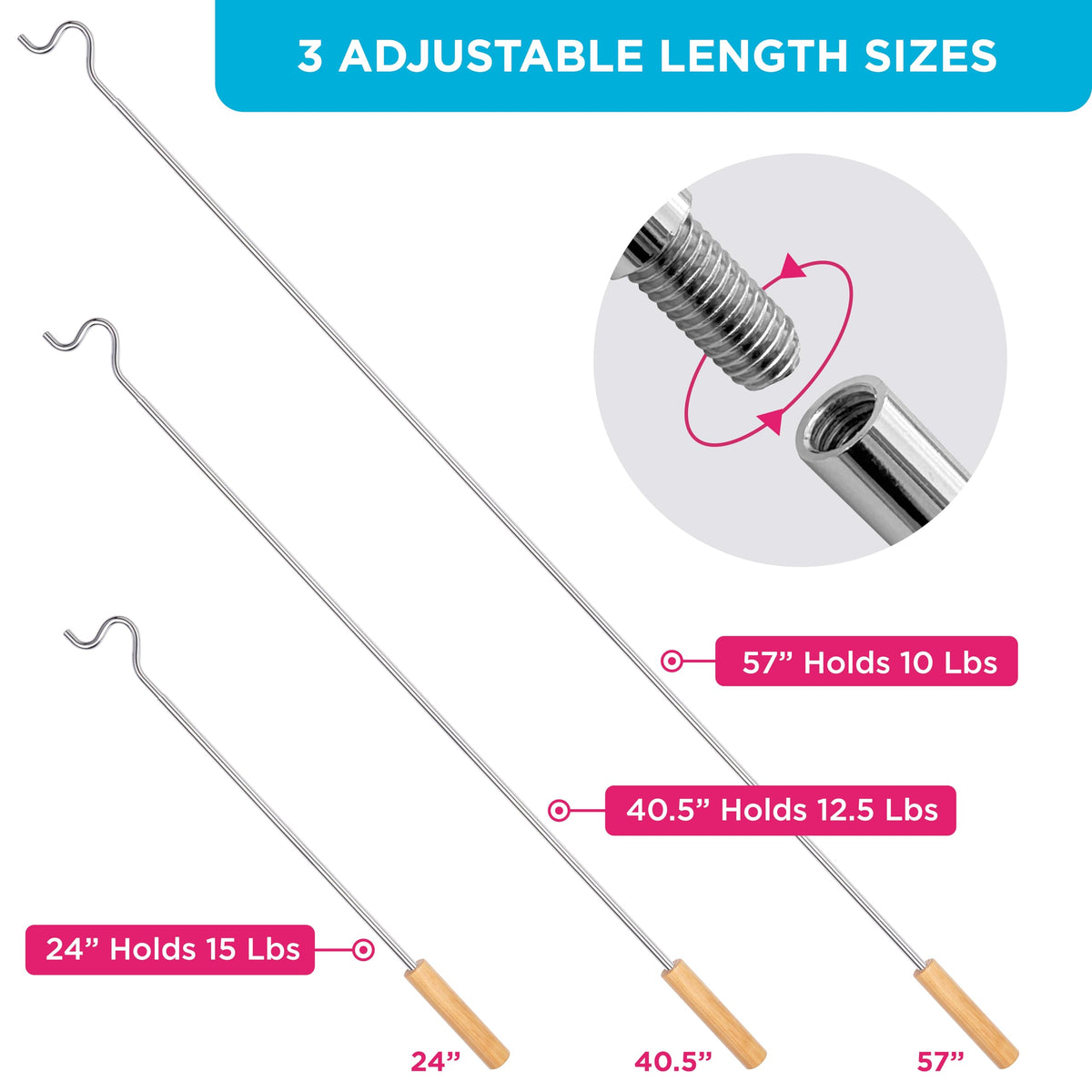 HOLDN STORAGE suitable for blinds, curtain rods, and drapery poles