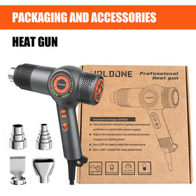 Holdone heat gun used for shrink wrap on car film projects.