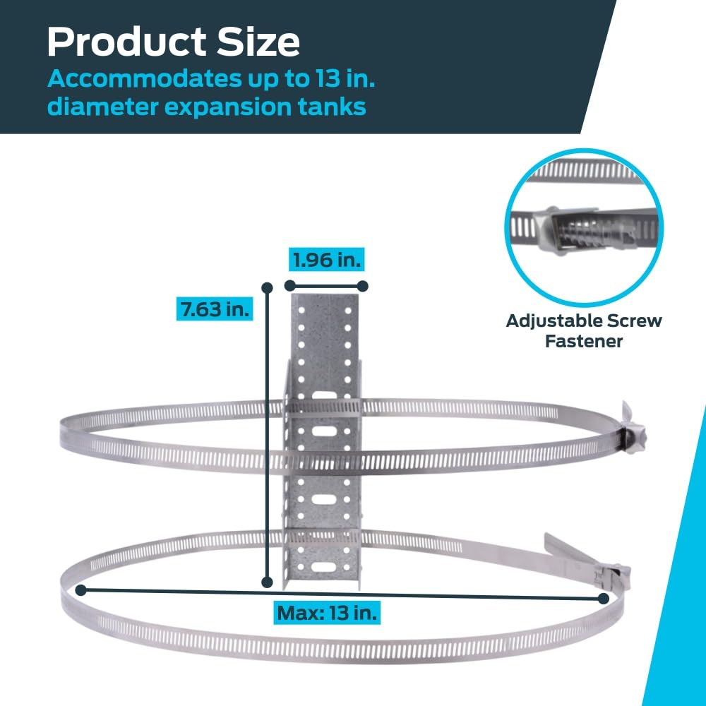 HoldRite QuickStrap wall mounting keeps tank out of the way, improving space usage.