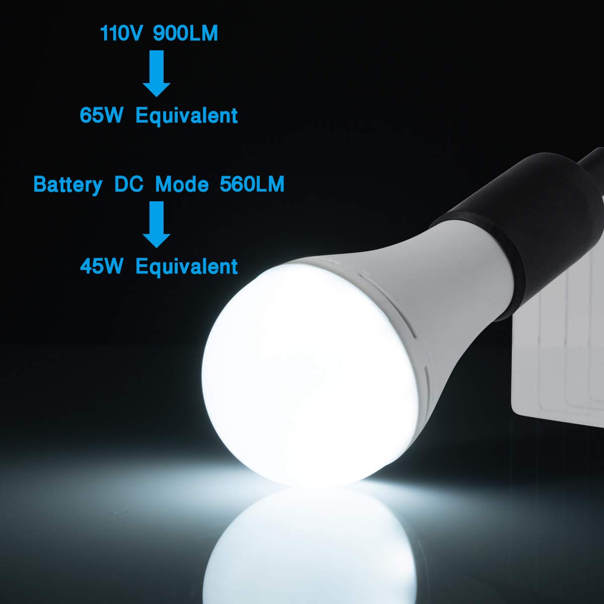 Holdwill bulb installed in an E26/E27 socket with hook.
