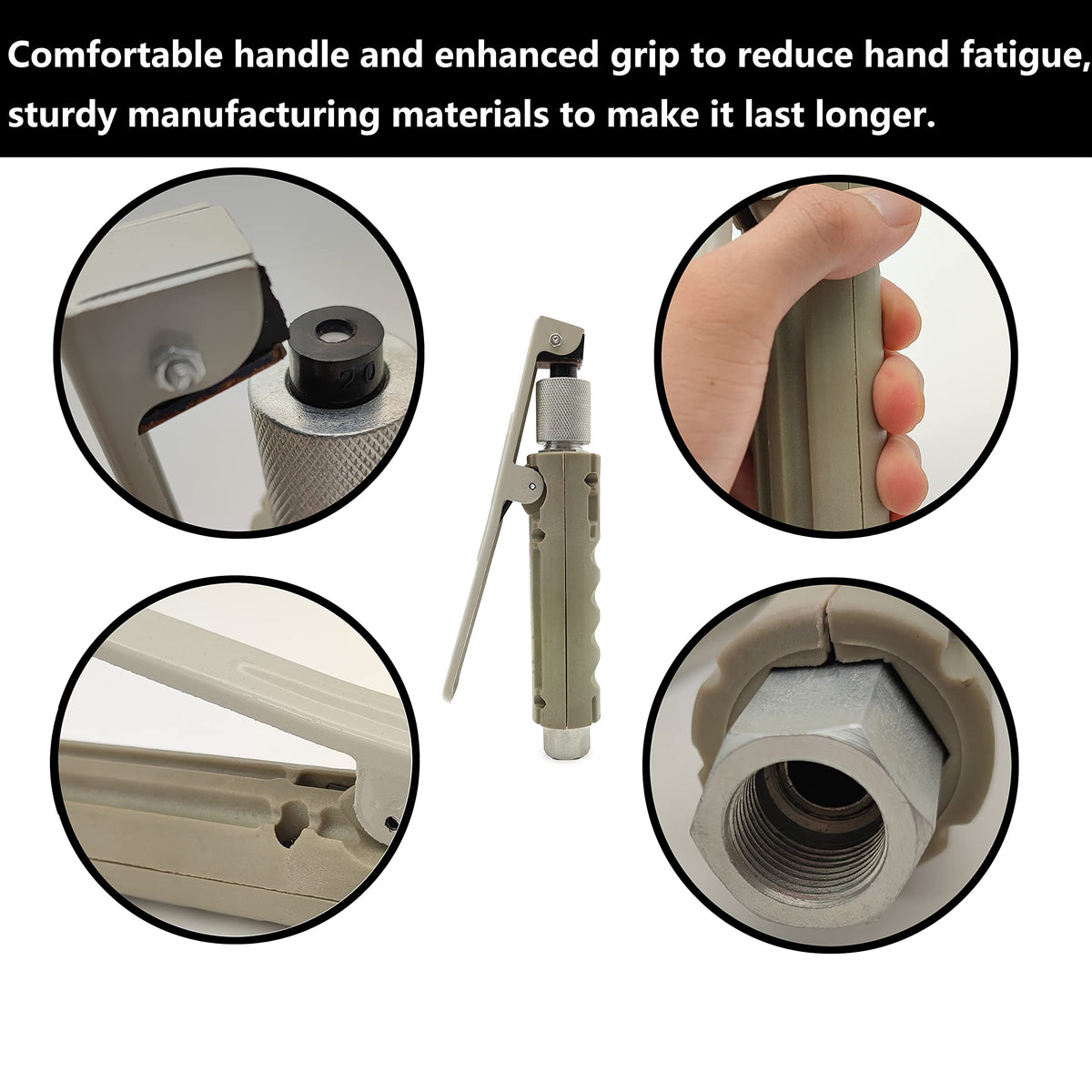 Holdwin sandblaster gun with carbon steel body for durable performance.